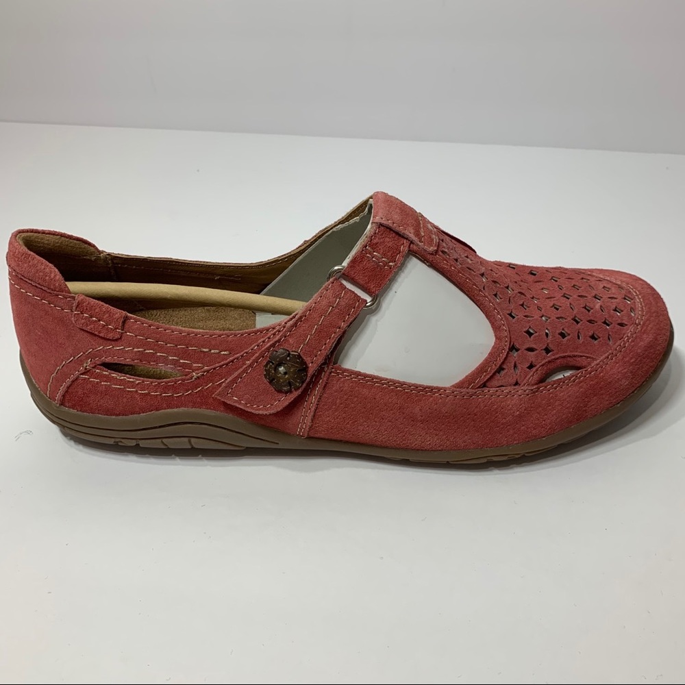 NIB Earth Origins Red Pig Suede Mary Jane Shoe 10W - Picture 2 of 7